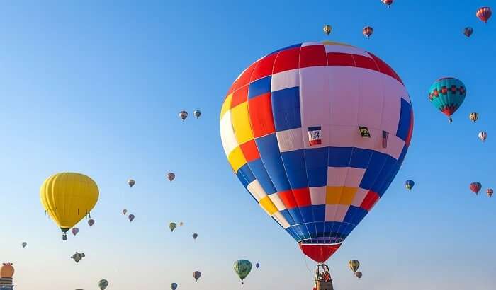 hot air balloon ride is fun