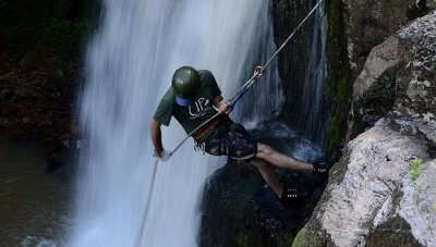 Rappelling is one of the thrilling adventure sports in Manali