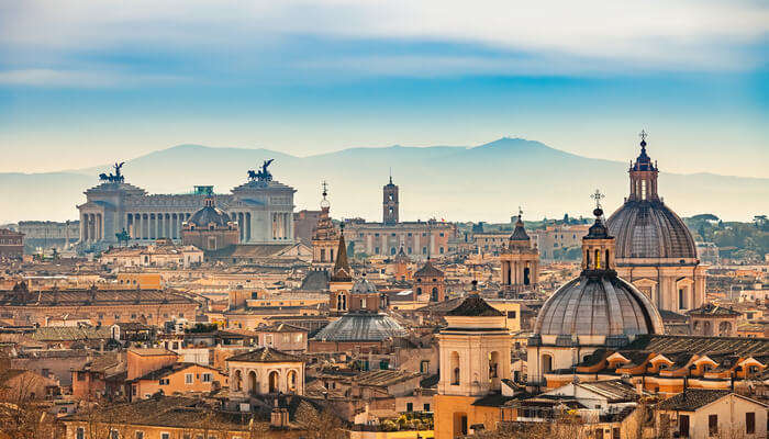 Spectacular view of Rome which is one of the best places to visit in Europe in April