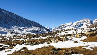 North Sikkim is one of the top places to experience snowfall in India 