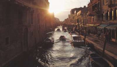 Gondolas in Venice Canals