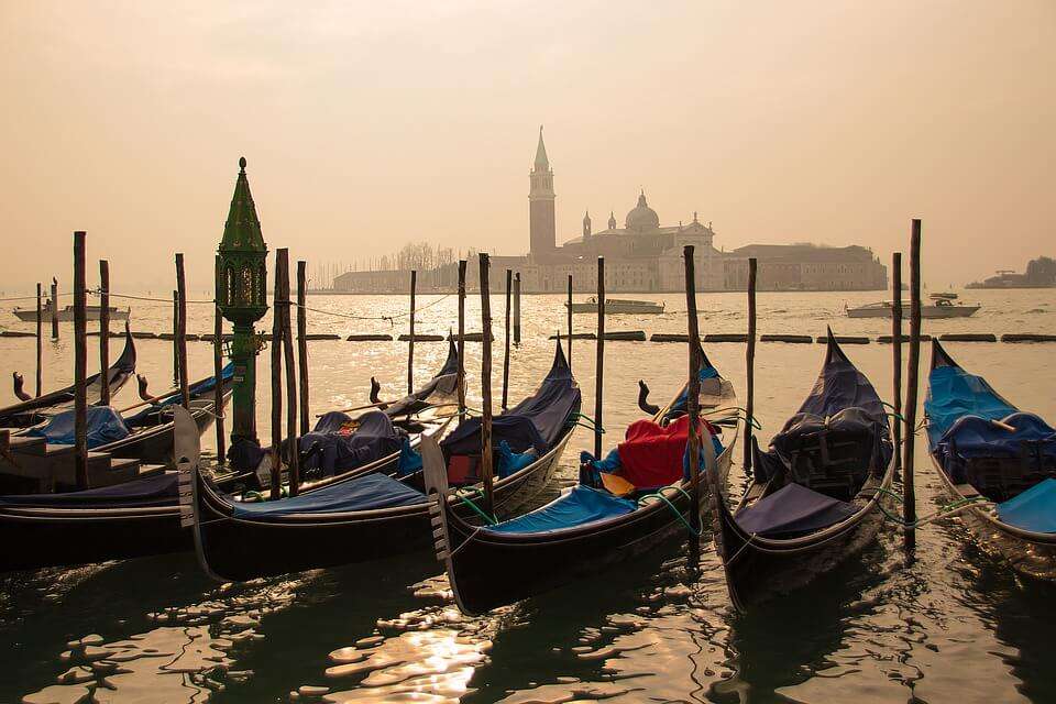 Gondolas in Venice