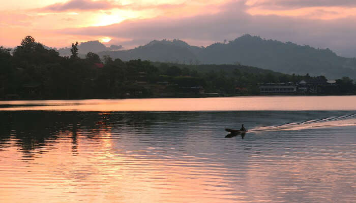 Sangkhlaburi at Sunset