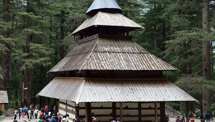 Pagoda Style architecture of Hadimba Temple, one of the best temples in Himachal Pradesh.