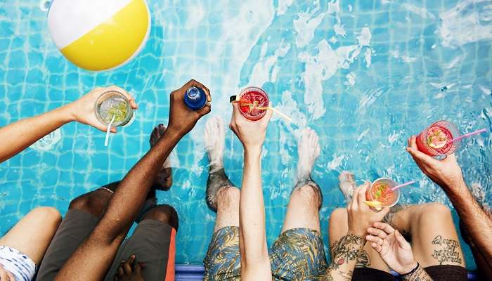 Enjoy pool party are among the best things to do in Delhi in summer