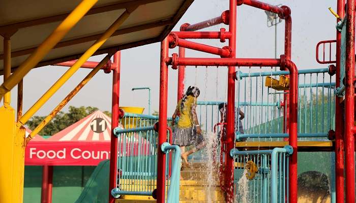 A majestic view of water parks in Delhi