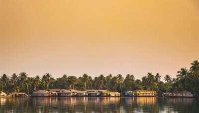 Traditional Alleppey honeymoon houseboats in Kerala’s scenic backwaters