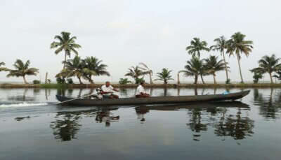 The beauty of Kerala backwaters