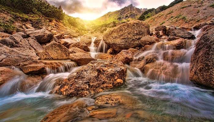 An awesome view of Sada Waterfalls
