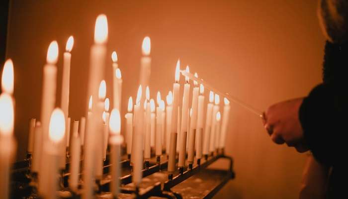 Candles in a church