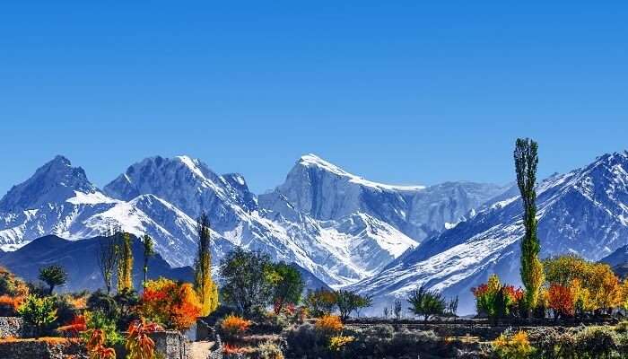 Spring season in the Hunza valley and glaciers