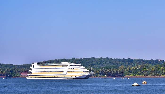 A spectacular view of Luxury cruise in Goa