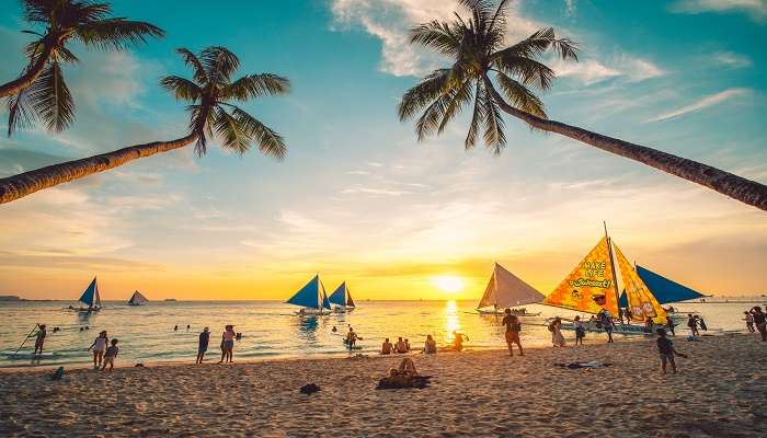An enchanting view of Boracay Island, among the beautiful places to visit in Phillipines