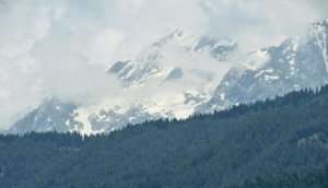 snow-capped mountains