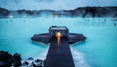 Beautiful geothermal spa pool in Blue Lagoon