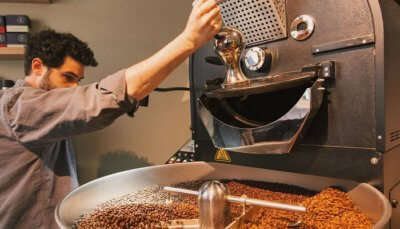 roasting coffee