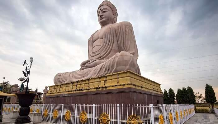 The Great Buddha Statue in Bodhgaya, India.