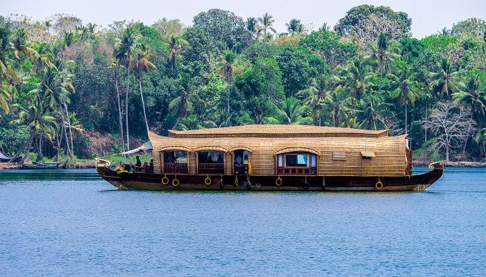 Houseboat in Ashtamudi, one of the best places to visit in Kerala