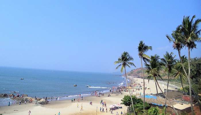 Beach view at one of the best tourist places to visit in Goa
