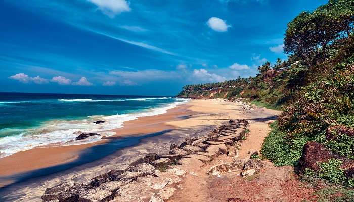 scenic view at Varkala, one of the best places to visit in Kerala