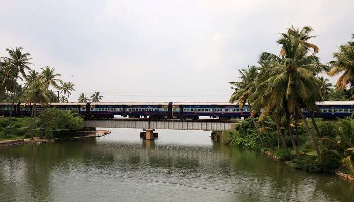 The Perumon railway bridge in Kollam