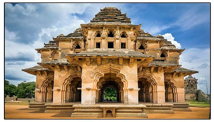 enjoy the breathtaking view of the stone structure at hampi which is the best places to visit in Karnataka.