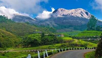 Adventure sports in Munnar, rolling green hills and valleys