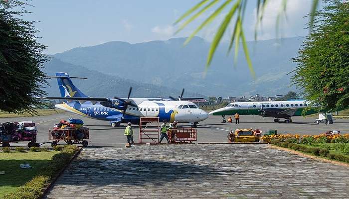 You can travel by air to reach Nepal 