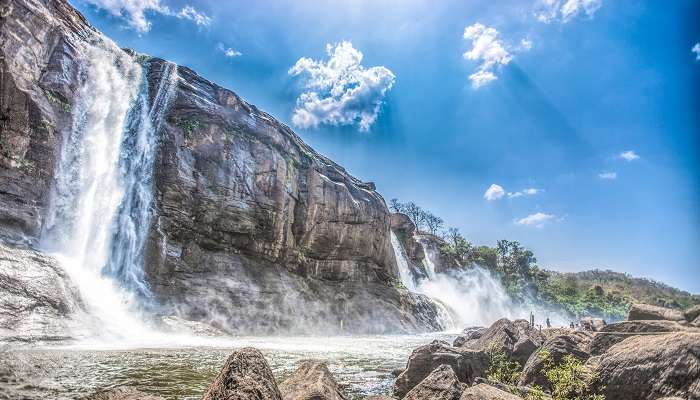 Visit Athirapally Falls, one of the most things to do in Kerala