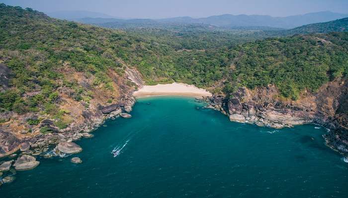 A charming view of Butterfly Beach, one of the best places to visit in North Goa