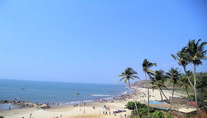 One of the famous beaches in Goa, Calangute Beach 