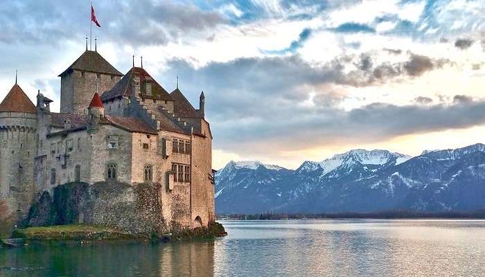 Chateau De Chillon, places to visit in Switzerland in winter