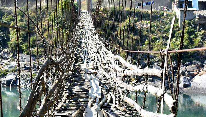 Long Bridge toward Bar or Villange Crossing Subansiri River, Daporijo