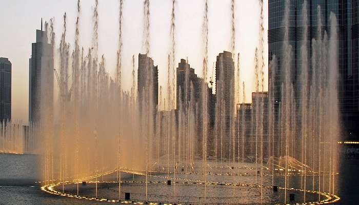 Dubai Fountain, one of the best tourist places in Dubai