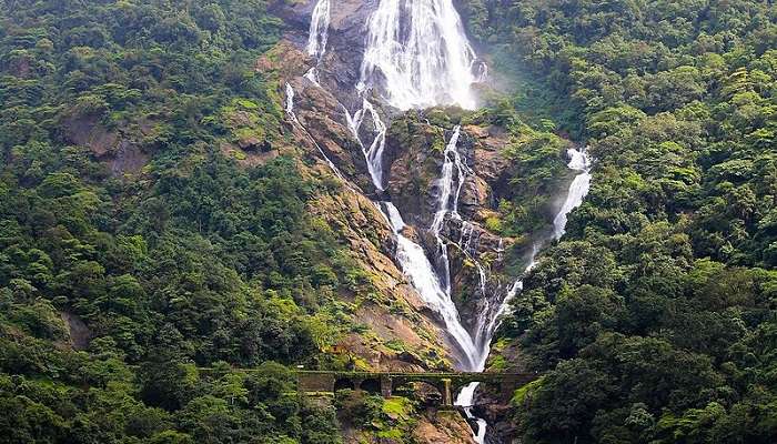 Bathed in rich history and a story about the virtue and modesty of a princess, Dudhsagar Waterfall has plenty to offer to tourists