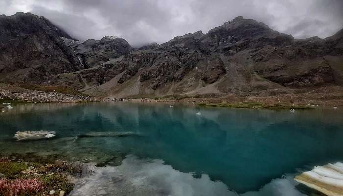 A breathtaking view of the lake in Himachal.