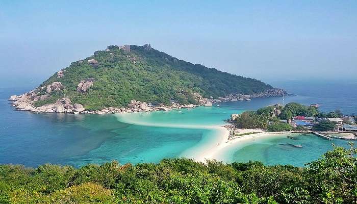 Scenic view of Koh Nang Yuan Island, one of the amazing tourist places in Thailand