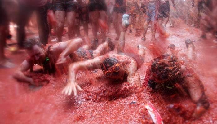 La Tomatina in Spain in August is unmissable.