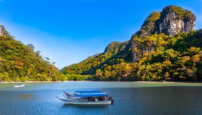 A beautiful scenery of the Kilim Geoforest Park in Langkawi, one of the popular places to visit in December in the world