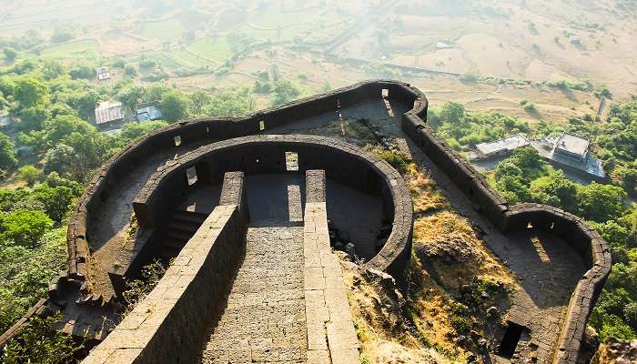 A stunning view of Lohagad Fort