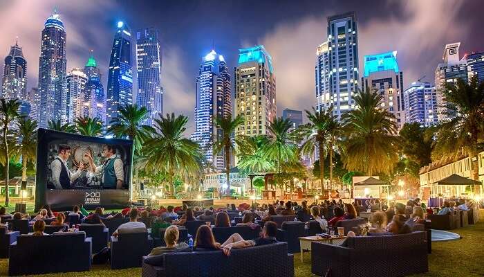 Outdoor Cinema Dubai, among free things to do in Dubai