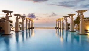 View of one of the luxury resorts in Bali