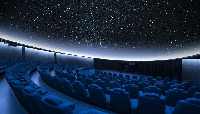 A spectacular stars projection at the planetarium