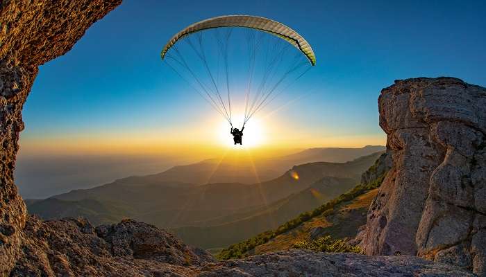 Paragliding is one of the best things to do in Mussoorie