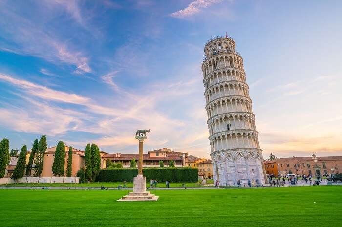 The leaning tower of Pisa is one of the most visited places in Italy