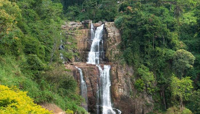 Ramboda Falls, one of the uncommon places to visit in Nuwara Eliya