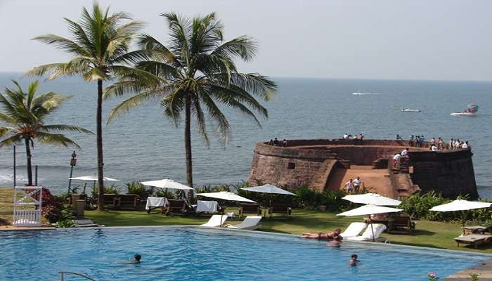 A stunning view of fort in Goa