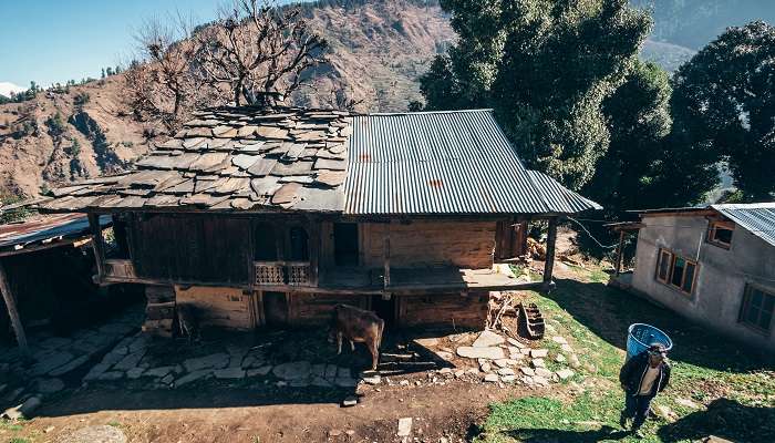 The scenic Rumsu Village in Himachal Pradesh. 