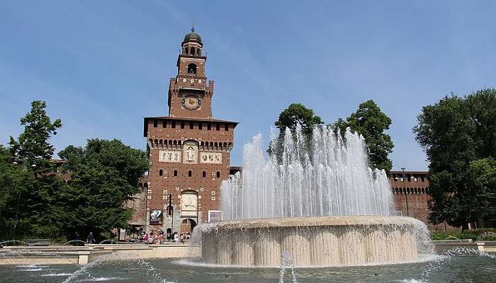 The Sforzesco Castle was built in the 14th century and is one of the most popular tourist places to visit in Milan
