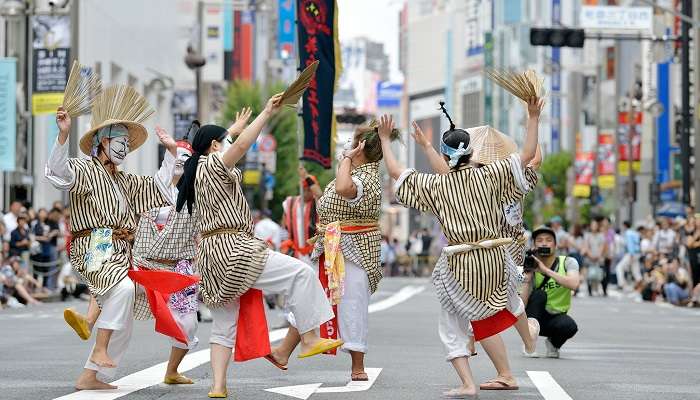 Shinjuku Eisa Festival in Japan In July